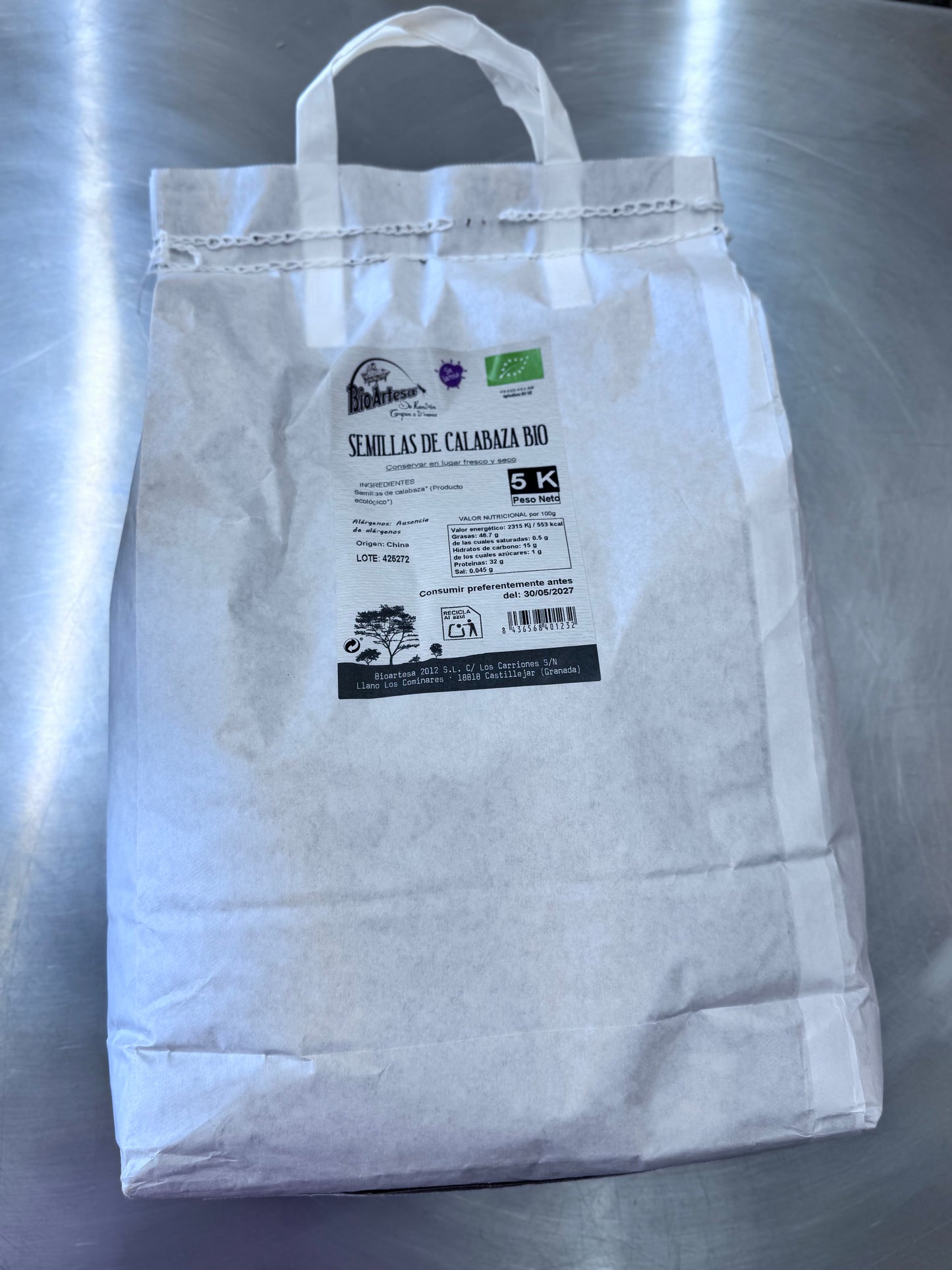 SEMILLA DE CALABAZA BIO 5KG